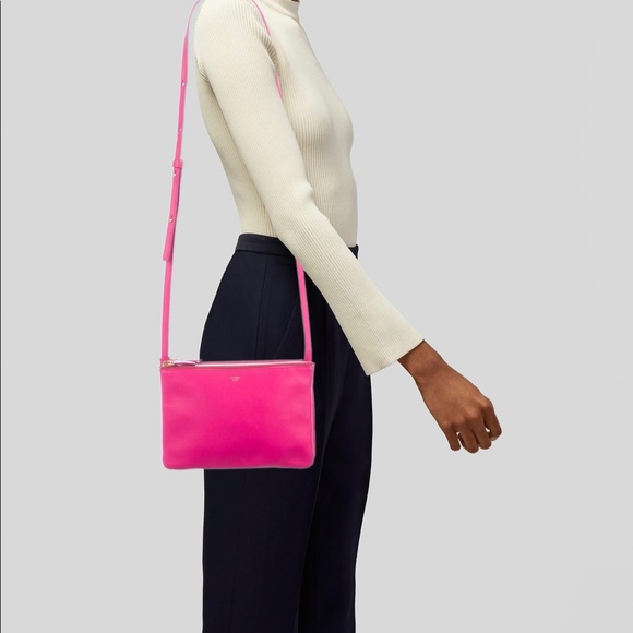 Celine Handbags - ❌SOLD❌ CÉLINE Trio Small Fuchsia Smooth Calfskin